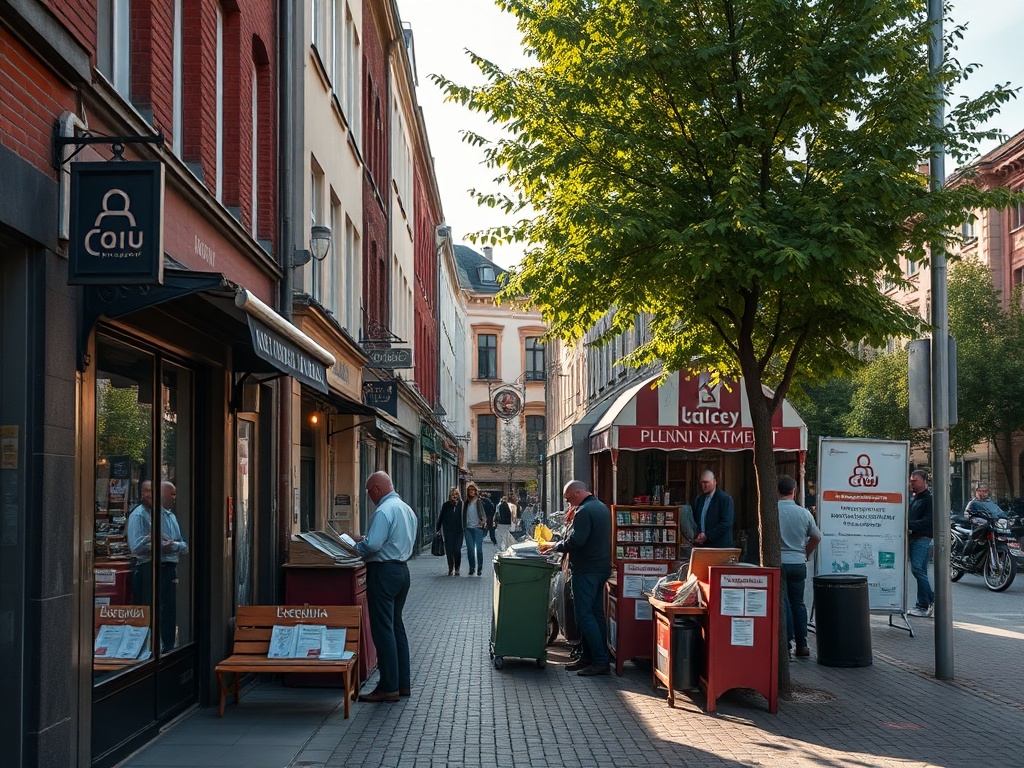 Grafika symbolizująca cyfrowe doręczanie dokumentów, z logiem Gdańska i ikoną skrzynki e-Doręczeń - podatek od nieruchomości w Gdańsku