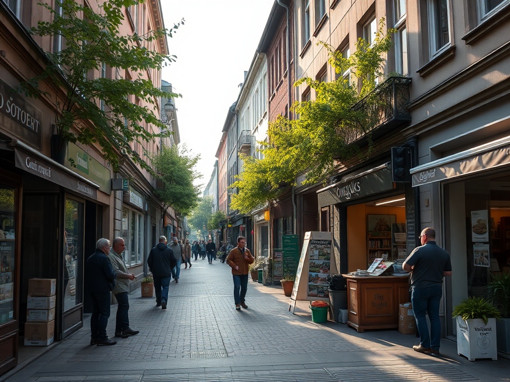 Nowoczesny autobus elektryczny na tle ulicy w Starogardzie Gdańskim, symbolizujący ekologiczny transport publiczny