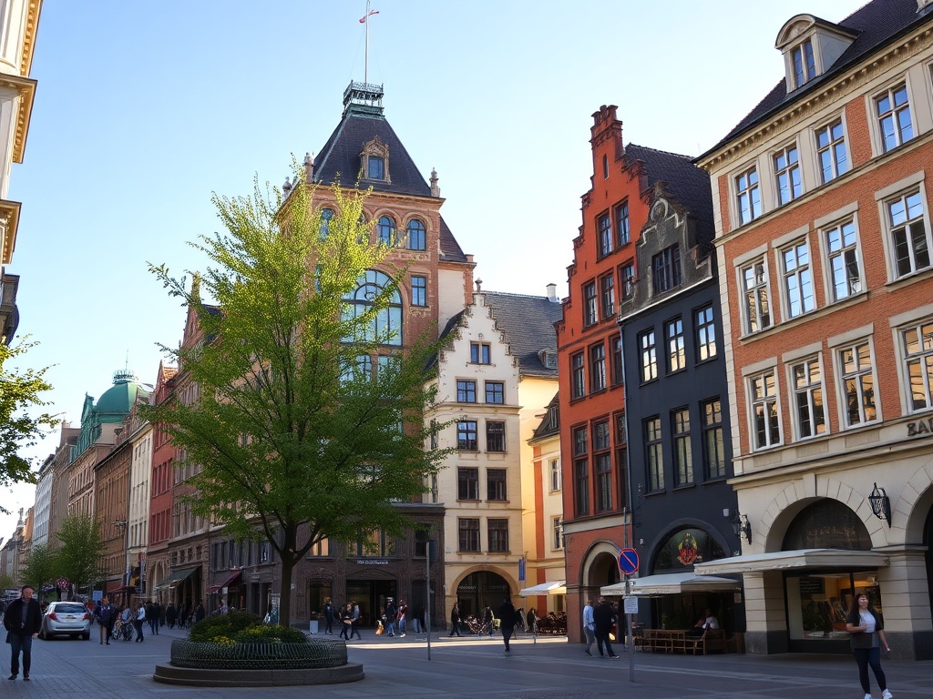 Ilustracja przedstawiająca budynek Urzędu Miejskiego w Gdańsku, symbolizująca efektywny samorząd i współpracę metropolitalną.