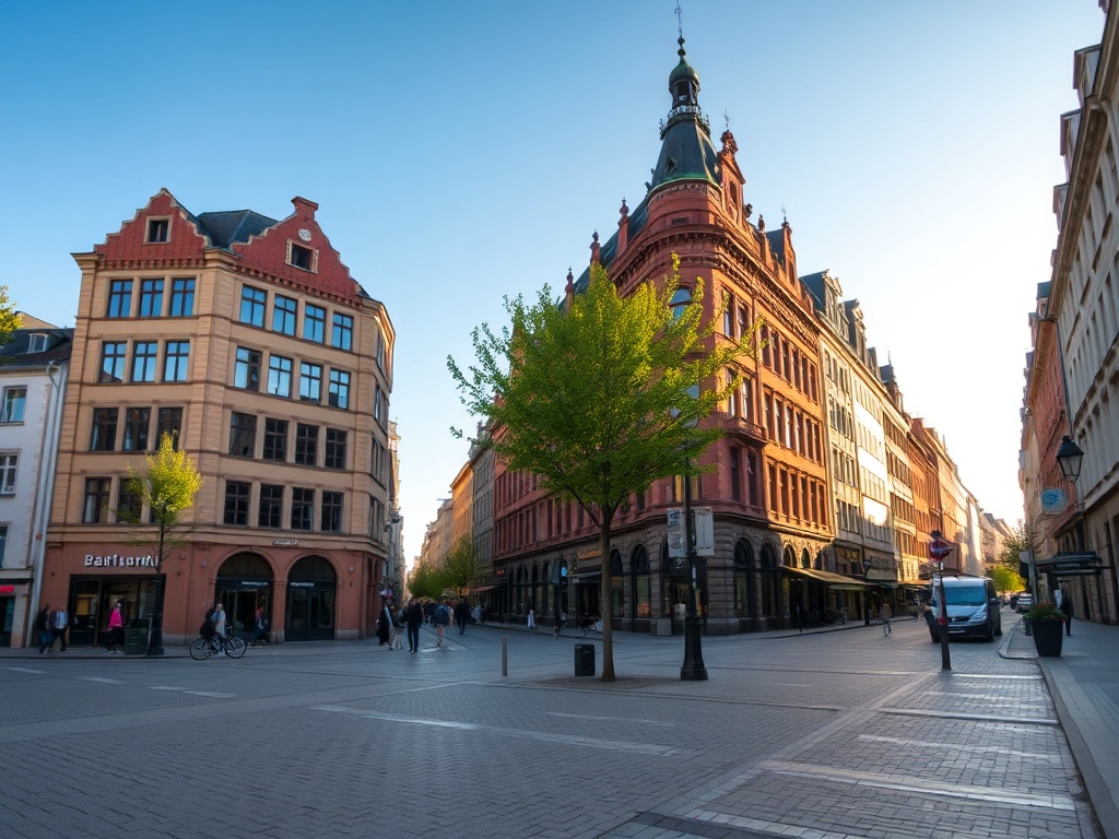 Mapa drogowa Gdańska z zaznaczoną nową trasą, symbolizująca rozwój transportu i bezpieczeństwa