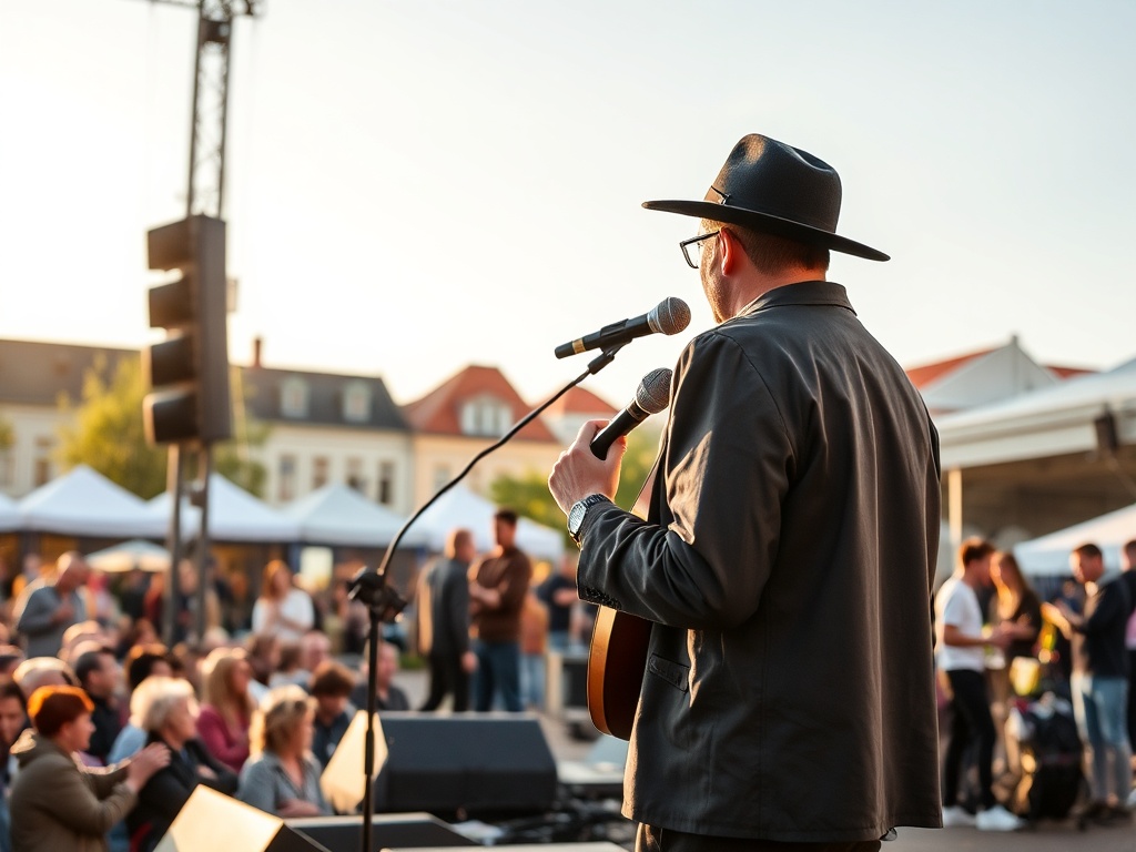 Ilustracja przedstawiająca kontener wystawowy i boisko do siatkówki jako symbole inicjatyw kulturalnych i sportowych w Gdańsku.